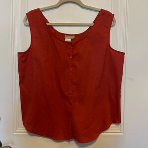 Linen Vest size L Coldwater Creek
